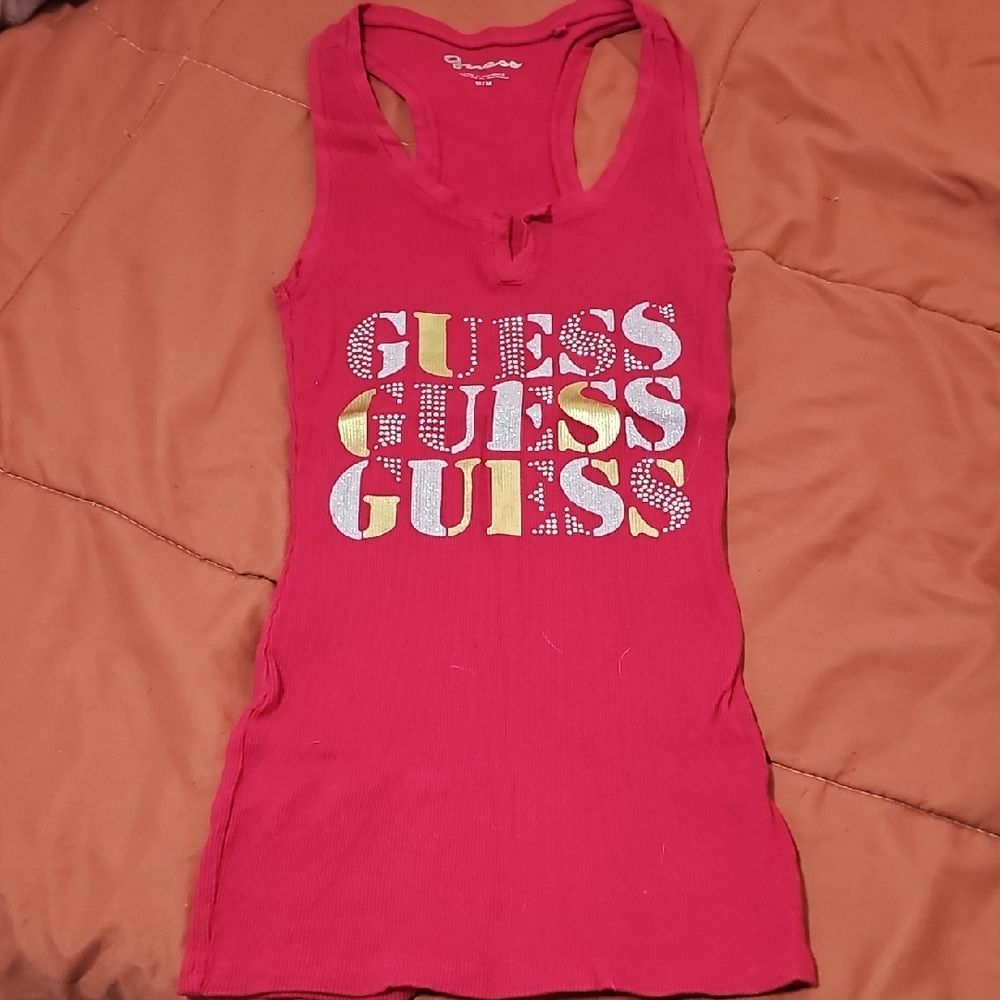 Guess Vibrant Red Tank Top